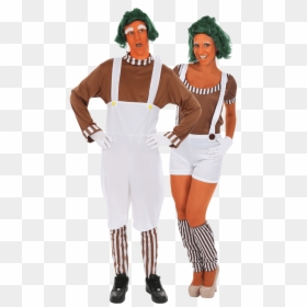 Adult Oompa Loompa Couples Costume - Oompa Loompa Costume Womens, HD Png Download - oompa loompa png