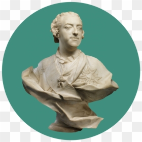 The Colors Used In The Background Of These Marble Busts - Statue King Louis Xv, HD Png Download - marble bust png