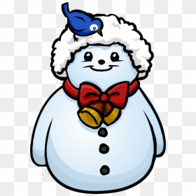 Transparent Cartoon Santa Hat Png - Club Penguin Christmas, Png Download - snowman hat png