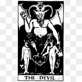 Human Behavior,monochrome Photography,art - Black And White Tarot Devil, HD Png Download - sigil of lucifer png