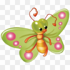 Baby Butterfly Cartoon Clip Art Pictures - Butterfly Cartoon Png Clipart, Transparent Png - cute butterfly png