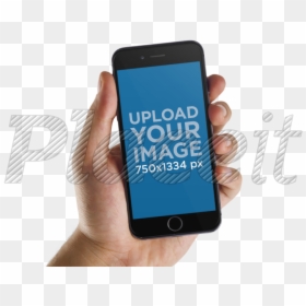 Clip Art Holding Phone Mockup - Iphone, HD Png Download - holding iphone png