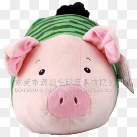 Plush Cute Emoji Watermelon Pig Pillow Soft Toy - Stuffed Toy, HD Png Download - watermelon emoji png
