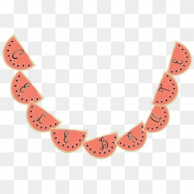Watermelon Celebrate Banner From Mandy"s Party Printables - Watermelon, HD Png Download - watermelon emoji png