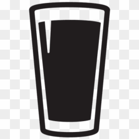 Black Beer Glass Silhouette - Beer Pint Glass Silhouette, HD Png Download - beer silhouette png