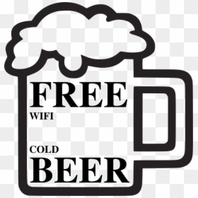 Transparent Free Wifi Png, Png Download - beer silhouette png