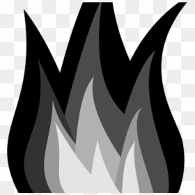 Flame Clipart Black And White Fire Flames Burn Free - Clip Art, HD Png Download - white fire png