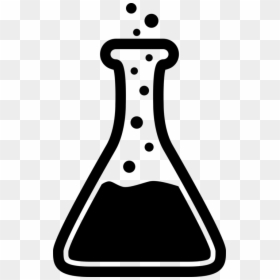 Artwork,line,black And White - Erlenmeyer Flask Clipart, HD Png Download - science beaker png