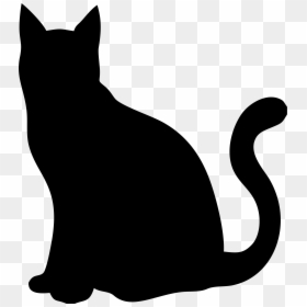 Transparent Black Cat Clip Art - Silhouette Cat, HD Png Download - black cat silhouette png