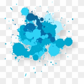 Picture Freeuse Stock Transparent Watercolors Droplet - Blue Paint Splatter Png, Png Download - blue paint splash png