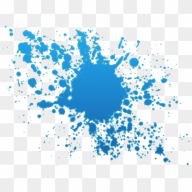 #splash #paint #painting #splatter #blue #color #foreground - Orange Colour Splash Png, Transparent Png - blue paint splash png