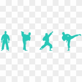 Oss Karate Silhouette, HD Png Download - karate silhouette png