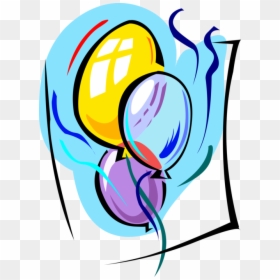 Vector Illustration Of Party Balloons Help Partygoers, HD Png Download - balloons vector png