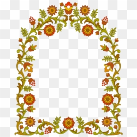 Flower Frame Clipart - Flower Corner Arc Png, Transparent Png - flower shape png