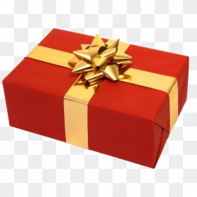 Red And Gold Gift, HD Png Download - gold christmas bow png