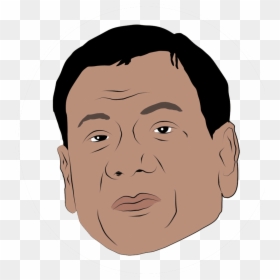 Head Philippines Cheek Duterte Face Rodrigo Cartoon - Duterte Cartoon Png, Transparent Png - philippine sun png