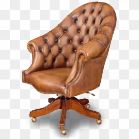 Poltrona Direzionale Chesterfield Rossa, HD Png Download - director chair png