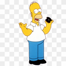 Cartoon,clip - Homer Simpson Chocolate Donut, HD Png Download - cartoon tv png