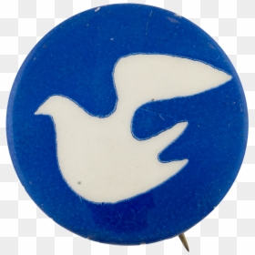 Peace Dove Dark Blue Cause Button Museum - Crescent, HD Png Download - dove with olive branch png