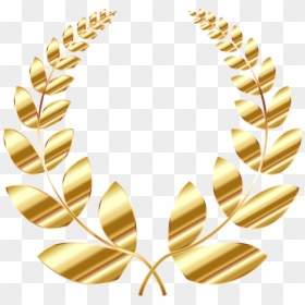 Golden Laurel Wreath Transparent, HD Png Download - gold crown png