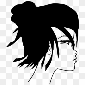 Black Hair Silhouette, HD Png Download - rage face png
