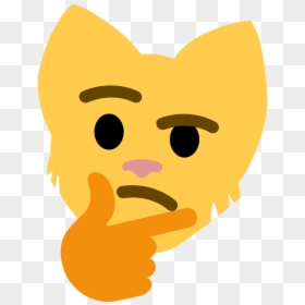 Discord Thinking Cat Emoji, HD Png Download - rage face png