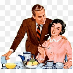 Vintage Couple Png, Transparent Png - breakfast png