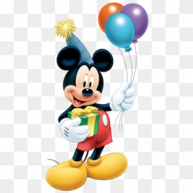 Mickey Mouse And Balloons, HD Png Download - mickey png