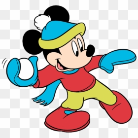 Winter Mickey Mouse Coloring Pages, HD Png Download - mickey png