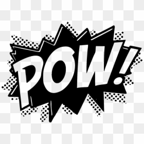Pow Black And White, HD Png Download - pow png