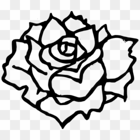 Black And White Clipart Rose, HD Png Download - white rose png