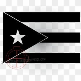 Black And White Pr Flag, HD Png Download - puerto rico flag png