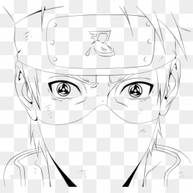 Kakashi Obito Coloring Pages, HD Png Download - sharingan png
