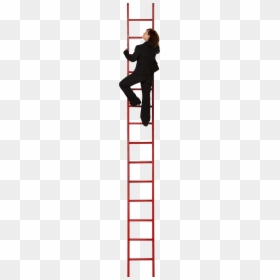Woman Climbing Ladder Png, Transparent Png - ladder png