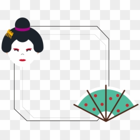 Japanese Fan Vector Border, HD Png Download - white border png