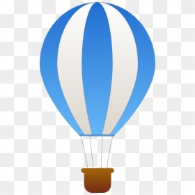 Blue And White Hot Air Balloon, HD Png Download - hot air balloon png