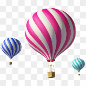 Blue Hot Air Balloon, HD Png Download - hot air balloon png