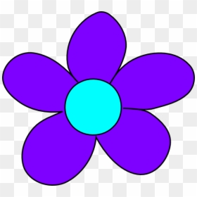 Blue And Purple Flower Clipart, HD Png Download - flower clipart png