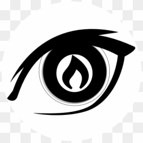 Transparent Two Eyes Clipart Black And White - Fire In Eye Symbol, HD Png Download - sharingan eye png