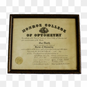 Commemorative Plaque, HD Png Download - certificate frame png