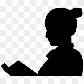 Silhouette Reading Book, HD Png Download - reading silhouette png