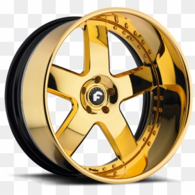 Alloy Part,tire,automotive Wheel System,yellow,automotive - Gold Rims 5 Lug, HD Png Download - car tire png