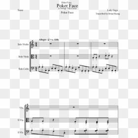 Transparent Poker Face Png - Free Popular Sheet Music For String Quartet, Png Download - poker face meme png