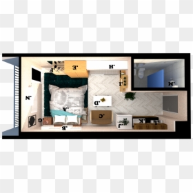 Floor Plan, HD Png Download - bed top view png