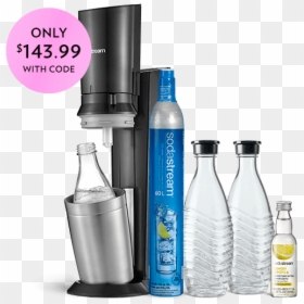 1101200010 - Sodastream Glass Bottles, HD Png Download - crystal pepsi png