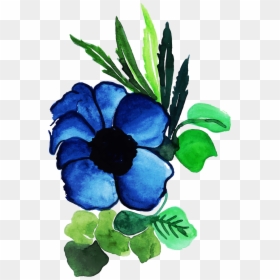 Blue Rose, HD Png Download - watercolor sunflower png