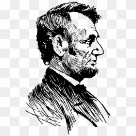 Onlinelabels Clip Art Abe - Abraham Lincoln Profile Drawing, HD Png Download - lincoln memorial png