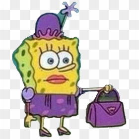 #mood #spongebob #lol #funny #meme #vsco #same #me - Spongebob In A Purple Dress, HD Png Download - lol meme png