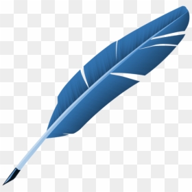 Feather Clip Art Blue - Transparent Background Feather Pen Png, Png Download - watercolor feather png