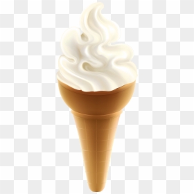 Transparent Ice Cone Picture - Ice Cream Cone Transparent Background, HD Png Download - whip cream png
